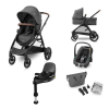 Trio Zelia S Dark Grey com a base Familyfix 360º Pro da Maxi Cosi