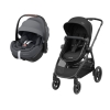 Carrinho zelia 3 Essential Black e cadeira auto Pebble Pro 2 Twillic Graphite da Maxi  Cosi