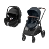 Carrinho zelia 3 Essential Graphite e cadeira auto Pebble Pro 2 Twillic Black da Maxi Cosi