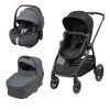 Conjunto Zelia³ Black Pebble Pro 2 e alcofa Sense graphite da Maxi Cosi